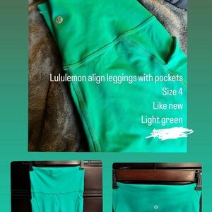 Lululemon Light Green Align Leggings